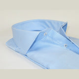 Men 100% Italian Cotton Shirt Non Iron SORRENTO Turkey Spread Collar 2745 Blue - J.Valintin Men's Wear Legend - 98718