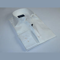 Men 100% Sateen Cotton Shirt Manschett Quesste Turkey Slim Fit 4010 - 02 White - J.Valintin Men's Wear Legend - 96814