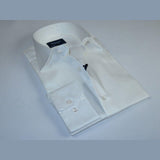 Men 100% Sateen Cotton Shirt Manschett Quesste Turkey Slim Fit 4010 - 02 White - J.Valintin Men's Wear Legend - 96814