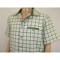 Men 2pc Walking Leisure Suit Short Sleeves By DREAMS Fancy 283 - 04 Sage Green - J.Valintin Men's Wear Legend - 283 - 04 Sage - M