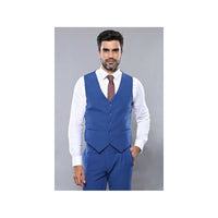 Men 3 Piece Suit WESSI by J.VALINTIN Extra Slim Fit JV3 Light Blue TURKEY USA - J.Valintin Men's Wear Legend - 16526