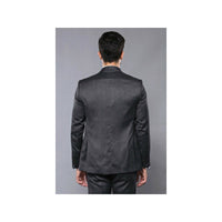 Men 3pc European Vested Suit WESSI by J.VALINTIN Extra Slim Fit JV26 Dark gray - J.Valintin Men's Wear Legend - 16839