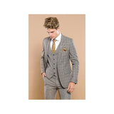 Men 3pc European Vested Suit WESSI by J.VALINTIN Extra Slim Fit JV44 Houndstooth - J.Valintin Men's Wear Legend - 16971