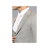 Men 3pc European Vested Suit WESSI by J.VALINTIN Extra Slim Fit JV45 Beige Brown - J.Valintin Men's Wear Legend - 16985