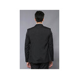 Men 3pc European Vested Suit WESSI J.VALINTIN Extra Slim Fit JV27 Black Stripe - J.Valintin Men's Wear Legend - 16844