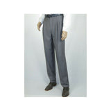 Men Apollo King Banded Collarless suit Mandarin 5 Button Wide leg M5 - 3 Gray New - J.Valintin Men's Wear Legend - 21008