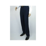 Men Apollo King Banded Collarless suit Mandarin 5 Buttons Wide leg M5 - 2 Navy - J.Valintin Men's Wear Legend - 20991