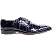 Men Belvedere Shoes Mare Genuine Ostrich Eel Leather Lace up Navy Blue 2P7 - J.Valintin Men's Wear Legend - 2p7 Navy _9