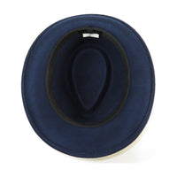 Men BENTLY HEADWEAR Hat Australian Wool Pinch Front Fedora Hudson HU422 Navy - J.Valintin Men's Wear Legend - Hu422 - Navy - S