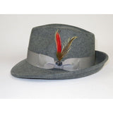 Men BENTLY HEADWEAR Hat Australian Wool Pinch Front Fedora Lite HU427 Gray - J.Valintin Men's Wear Legend - 3338