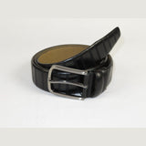 Men Black Genuine Leather Belt PIERO ROSSI Turkey Soft Full Grain #Black line - J.Valintin Men's Wear Legend - 97297