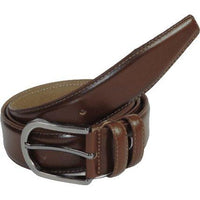 Men Brown Genuine Leather Belt PIERO ROSSI Turkey Soft Full Grain #Brown - B - J.Valintin Men's Wear Legend - 97242