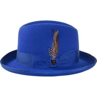 Men Bruno Capelo Dress Formal Hat Australian Wool Homburg Godfather GF108 Royal - J.Valintin Men's Wear Legend - 19621