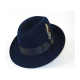 Men Bruno Capelo Hat Australian Wool Crushable Center Dent CHICAGO Ch302 Navy - J.Valintin Men's Wear Legend - CH302 - Navy - S