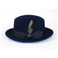 Men Bruno Capelo Hat Australian Wool Crushable Center Dent CHICAGO Ch302 Navy - J.Valintin Men's Wear Legend - CH302 - Navy - S