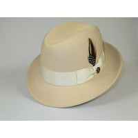 Men Bruno Capelo Hat Australian Wool Crushable Center Dent CHICAGO CH304 Bone - J.Valintin Men's Wear Legend - 98894