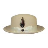 Men Bruno Capelo Hat Australian Wool Crushable Center Dent CHICAGO CH304 Bone - J.Valintin Men's Wear Legend - 98894