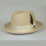 Men Bruno Capelo Hat Australian Wool Crushable Center Dent CHICAGO CH304 Bone - J.Valintin Men's Wear Legend - 98894