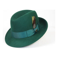 Men Bruno Capelo Hat Australian Wool Crushable Center Dent CHICAGO CH305 Emerald - J.Valintin Men's Wear Legend - 98898