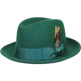 Men Bruno Capelo Hat Australian Wool Crushable Center Dent CHICAGO CH305 Emerald - J.Valintin Men's Wear Legend - 98898