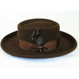 Men Bruno Capelo Hat Australian Wool Crushable Wide Brim GAMBLER GAM101 Brown - J.Valintin Men's Wear Legend - 24060