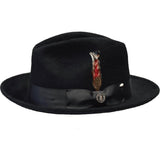 Men Bruno Capelo Hat Australian Wool Fedora Untouchable EXECUTIVE EX320 Black - J.Valintin Men's Wear Legend - EX320 - Black - S