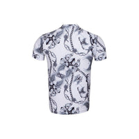 Men Crew T Shirt Makrom Turkey Medallion Chain Floral European 1217 - 412 Black - J.Valintin Men's Wear Legend - 12560