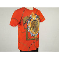 Men Crew T Shirt Makrom Turkey Medallion medusa Lion Floral 1231 - 426 red Gold - J.Valintin Men's Wear Legend - 12502