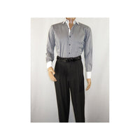 Men Denim Suit Royal Diamond 3 Piece vested Wide Leg Pleated Pants Den2 black - J.Valintin Men's Wear Legend - 14608