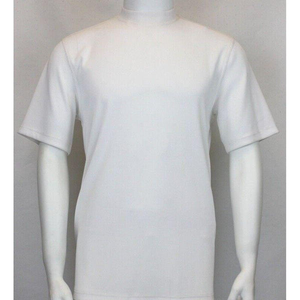 Men dress up Tshirt Log in uomo Crew Neck Corded Short Sleeves 218 White - J.Valintin Men's Wear Legend - 30931