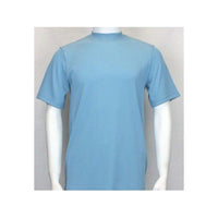 Men Dressy T - Shirt LOG - IN UOMO Soft Crew Neck Corded Short Sleeves 218 Sky Blue - J.Valintin Men's Wear Legend - 6396