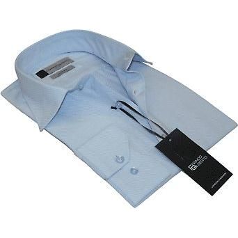 Men Franco Gilberto Shirt Twill Cotton Blend Spread Collar Turkey 5566 - 418 blue - J.Valintin Men's Wear Legend - 13999