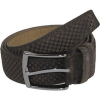 Men Genuine Basket weave Suede Soft Leather Belt PIERO ROSSI Turkey #1002 Brown - J.Valintin Men's Wear Legend - 97260