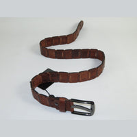 Men Genuine Leather Belt PIERO ROSSI Turkey Crocodile print Hand Stich 69 Cognac - J.Valintin Men's Wear Legend - 97461