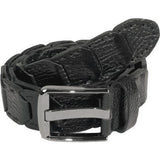 Men Genuine Leather Belt PIERO ROSSI Turkey Crocodile print Hand Stitch 69 Black - J.Valintin Men's Wear Legend - 97467