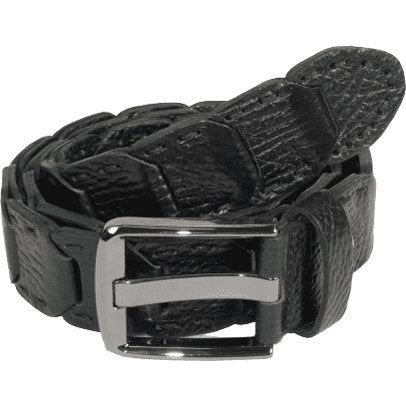 Men Genuine Leather Belt PIERO ROSSI Turkey Crocodile print Hand Stitch 69 Black - J.Valintin Men's Wear Legend - 97467