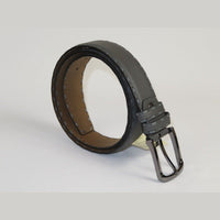 Men Genuine Leather Belt PIERO ROSSI Turkey Soft Full Grain Hand Stitch 301 Gray - J.Valintin Men's Wear Legend - 97365