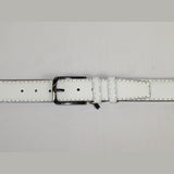 Men Genuine Leather Belt PIERO ROSSI Turkey Soft Grain Hand Stitch 301 White - J.Valintin Men's Wear Legend - 97359