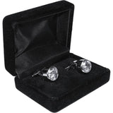 Men J.Valintin Cufflinks by Vitorofolo for French Cuff Shirt V35 - 10 Silver Stone - J.Valintin Men's Wear Legend - 98409