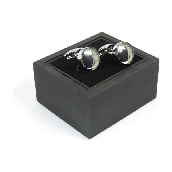 Men J.Valintin Cufflinks by Vitorofolo for French Cuff Shirt V35 - 2 Silver stones - J.Valintin Men's Wear Legend - 98401