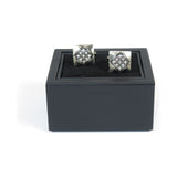 Men J.Valintin Cufflinks by Vitorofolo for French Cuff Shirt V39 - 22 Silver Stone - J.Valintin Men's Wear Legend - 95519