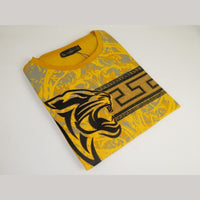 Men LAVERITA European Fashion Crew Shirt Short Sleeve Lion Medallion 93324 Gold - J.Valintin Men's Wear Legend - 99909