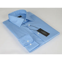 Men Mondego 100% Soft Cotton Dress Business Classic shirt B500 Blue Herringbone - J.Valintin Men's Wear Legend - 4154