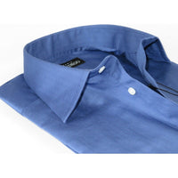 Men Mondego 100% Soft Cotton Dress Business shirt B300 French Blue Herringbone - J.Valintin Men's Wear Legend - 4109