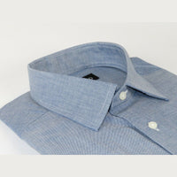 Men Mondego 100% Soft Cotton Dress Classic shirt Long Sleeves sn2200 Denim blue - J.Valintin Men's Wear Legend - 4352