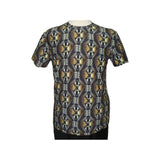 Men Oscar Banks Turkey Party T - Shirt Satin European 1168 - 07 Black Gold Fancy - J.Valintin Men's Wear Legend - 72580