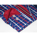 Men Oscar Banks Turkey Shirt All Egyptian Cotton Wrinkle less 5844 - 08 navy red - J.Valintin Men's Wear Legend - 72317