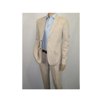 Men Premium 100% Linen Cocktail Suit by INSERCH Breathable and cool SU880 Tan - J.Valintin Men's Wear Legend - 100647