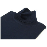 Men PRINCELY Turtle neck Sweater From Turkey Soft Merino Wool 1011 - 80 Navy Blue - J.Valintin Men's Wear Legend - 96725