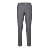 Men Renoir Flat Front Pants 100% Wool Super 140's Classic Fit 508 - 3 Mid gray - J.Valintin Men's Wear Legend - 74341